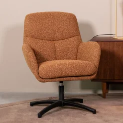 LABEL51 Fauteuil Stof / Textiel|Fauteuil Bouclé / Teddy|Draaifauteuil Chill Zone Bouclé