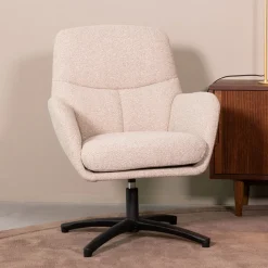 LABEL51 Fauteuil Stof / Textiel|Fauteuil Bouclé / Teddy|Draaifauteuil Chill Zone Bouclé