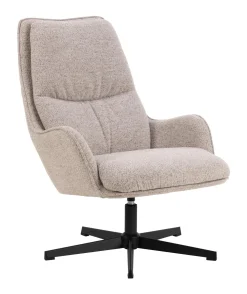 Bendt Fauteuil Stof / Textiel|Fauteuil Bouclé / Teddy|Draaifauteuil Damiano Bouclé, kleur Beige