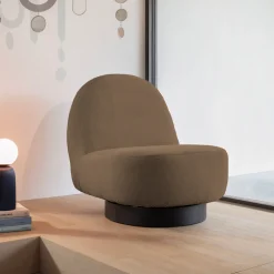 Zuiver Fauteuil Stof / Textiel|Draaifauteuil Eden Chenille