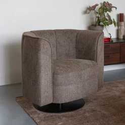 Dutchbone Fauteuil Stof / Textiel|Draaifauteuil Flower Geweven stof
