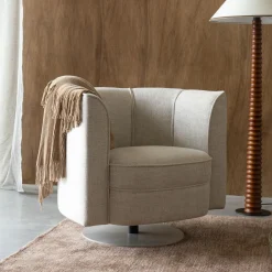 Dutchbone Fauteuil Stof / Textiel|Draaifauteuil Flower Geweven stof