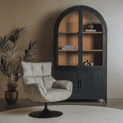 Tower Living Fauteuil Stof / Textiel|Draaifauteuil Force Bouclé