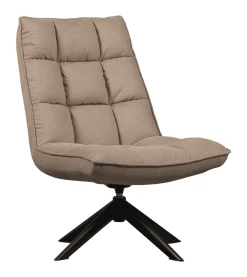WOOOD Fauteuil Stof / Textiel|Draaifauteuil Jouke Geweven, kleur Zand