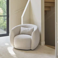 Rivièra Maison Fauteuil Stof / Textiel|Draaifauteuil Leonardo Chenille Jacquard