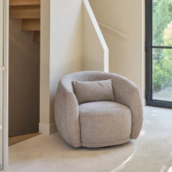 Rivièra Maison Fauteuil Stof / Textiel|Draaifauteuil Leonardo Chenille Jacquard