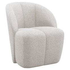 WOOOD Fauteuil Stof / Textiel|Fauteuil Bouclé / Teddy|Draaifauteuil Mojo Bouclé, kleur Ecru