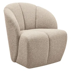 WOOOD Fauteuil Stof / Textiel|Fauteuil Bouclé / Teddy|Draaifauteuil Mojo Bouclé, kleur Melange Beige