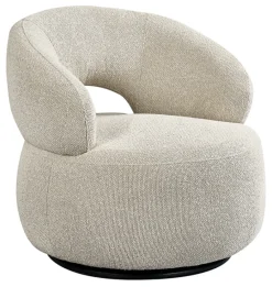 LABEL51 Fauteuil Stof / Textiel|Draaifauteuil Nusenna Bouclé