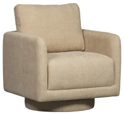 WOOOD Fauteuil Stof / Textiel|Draaifauteuil Oscar Chenille Naturel