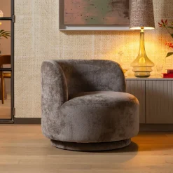 WOOOD Fauteuil Stof / Textiel|Draaifauteuil Popular Modulair, Chenille