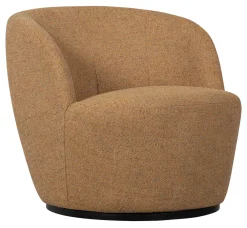 WOOOD Fauteuil Stof / Textiel|Draaifauteuil Serra Geweven Curry