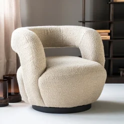 Eleonora Fauteuil Stof / Textiel|Fauteuil Bouclé / Teddy|Draaifauteuil Sharon Bouclé