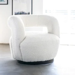 Eleonora Fauteuil Stof / Textiel|Fauteuil Bouclé / Teddy|Draaifauteuil Sharon Bouclé
