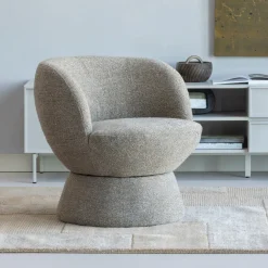 WOOOD Fauteuil Stof / Textiel|Draaifauteuil Shuffle Geweven stof