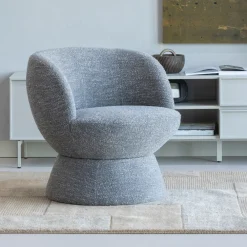 WOOOD Fauteuil Stof / Textiel|Draaifauteuil Shuffle Geweven stof