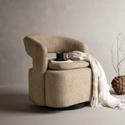 Nohr Fauteuil Stof / Textiel|Fauteuil Bouclé / Teddy|Draaifauteuil Soledad Bouclé