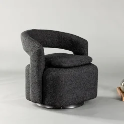 Nohr Fauteuil Stof / Textiel|Fauteuil Bouclé / Teddy|Draaifauteuil Soledad Bouclé