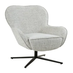 Livingfurn Fauteuil Stof / Textiel|Draaifauteuil Sven Geweven stof, kleur Bisque