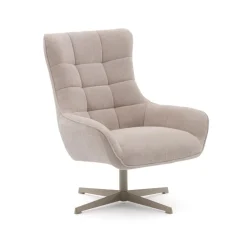 Kave Home Fauteuil Stof / Textiel|Draaifauteuil Teryl Chenille