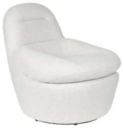 ZILT Fauteuil Stof / Textiel|Fauteuil Bouclé / Teddy|Draaifauteuil Vello Bouclé, kleur Off White
