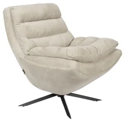 Dutchbone Fauteuil Stof / Textiel|Draaifauteuil Vince Rib