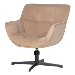 WOOOD Fauteuil Stof / Textiel|Draaifauteuil Wibo Velvet