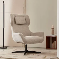 Kave Home Fauteuil Stof / Textiel|Draaifauteuil Zalina