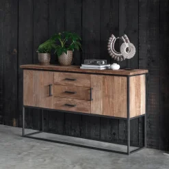 DTP Home Dressoirs|Dressoir Beam Teakhout, 158cm, kleur Naturel