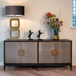 Richmond Interiors Dressoirs|Dressoir Bloomingville Eikenhout, 193cm Goud