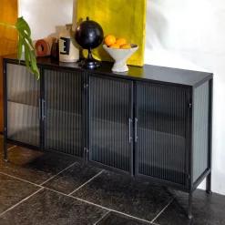 Dutchbone Dressoirs|Dressoir Boli 150cm Zwart