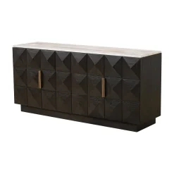 Richmond Interiors Dressoirs|Dressoir Claremont Eiken en travertin, 170cm Bruin