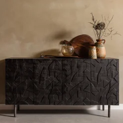 WOOOD Dressoirs|Dressoir Counter 160cm Zwart