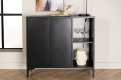 Nohr Dressoirs|Dressoir Danyella Metaal, 110cm Zwart