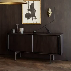 Ethnicraft Dressoirs|Dressoir Flow Gevernist Mahoniehout Rose Brown