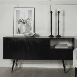 Nohr Dressoirs|Dressoir Frisco 160cm, kleur Zwart