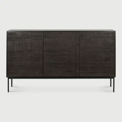 Ethnicraft Dressoirs|Dressoir Grooves Gevernist Teakhout Off Black