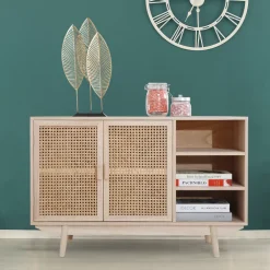 Artistiq Living Dressoirs|Dressoir Hanny 100cm rotan / webbing