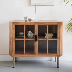 ZILT Dressoirs|Dressoir Horacio Rubberhout, 100cm