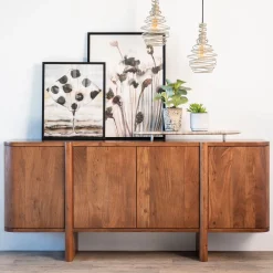 Eleonora Dressoirs|Dressoir Julian Acaciahout, 170cm Bruin