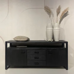 Livingfurn Dressoirs|Dressoir Norris Mangohout en staal