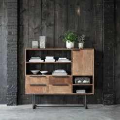 DTP Home Dressoirs|Dressoir Odeon Teakhout, 136cm Bruin