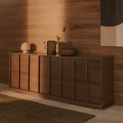 Kave Home Dressoirs|Dressoir Onix Notenfineer, 200cm