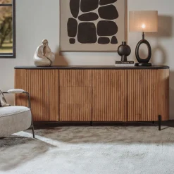 Tower Living Dressoirs|Dressoir Palazzo Teakhout en mineraal stucwerk