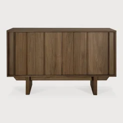 Ethnicraft Dressoirs|Dressoir Pillar Gevernist Teakhout Wild Brown