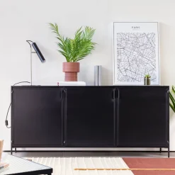 Kave Home Dressoirs|Dressoir Shantay metaal, 160cm Zwart