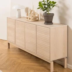Bendt Dressoirs|Dressoir Sharalyn Eiken, 180cm Wit