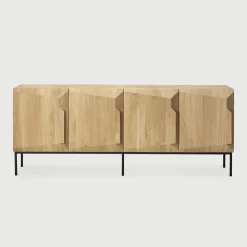 Ethnicraft Dressoirs|Dressoir Stairs Gevernist Eikenhout, kleur Naturel