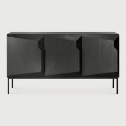 Ethnicraft Dressoirs|Dressoir Stairs Gevernist Eikenhout, kleur Zwart