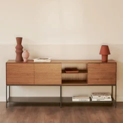 Kave Home Dressoirs|Dressoir Vedrana Walnoot, 195cm